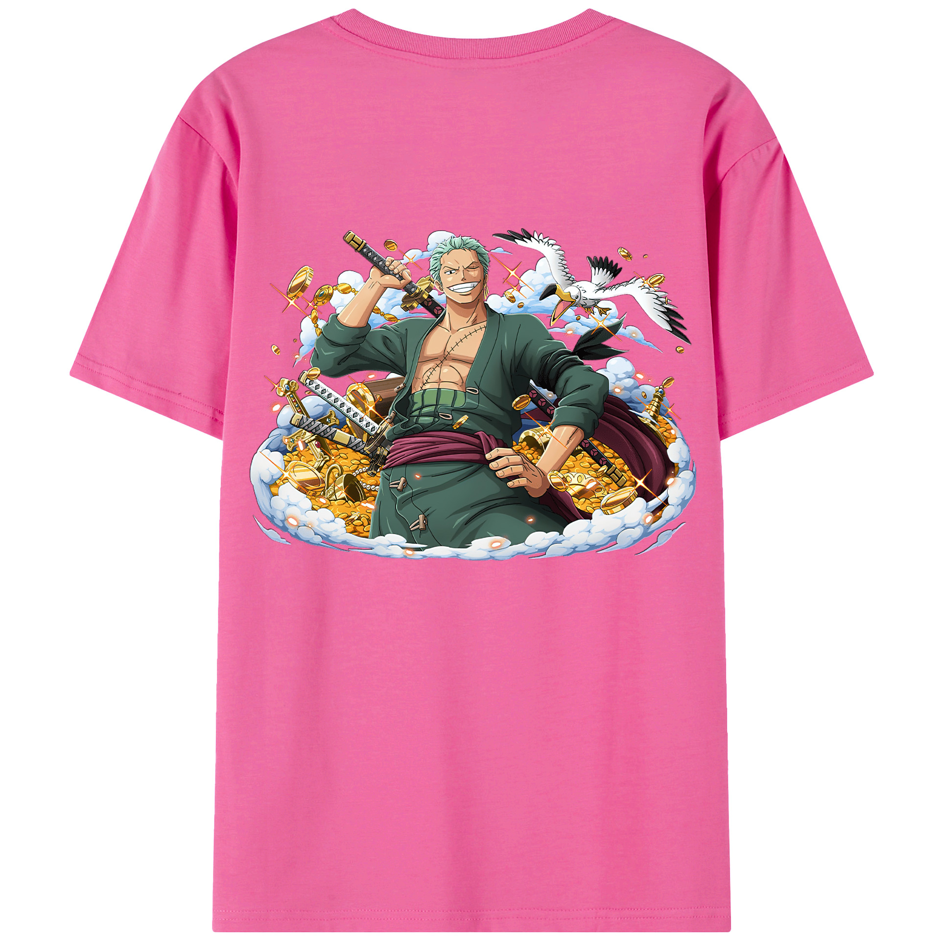 ワンピース ロロノア・ゾロ ONE PIECE Roronoa Zoro レディース半袖Tシャツ(バックプリント)